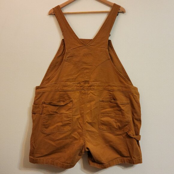 Carhartt Rugged Flex Relaxed Fit Canvas Brown Overall Shortall 2XL Hard Work - Picture 2 of 15